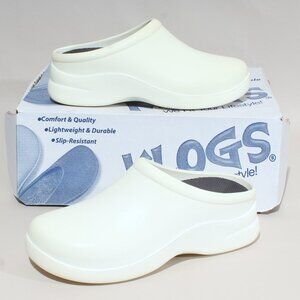 Womens Klogs Size 7 M Cream Slip On Work Shoes Non Slip Waterproof